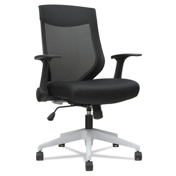 Alera® Alera Eb-k Series Synchro Mid-back Flip-arm Mesh Chair, Supports 275lb, 18.5“ To 22.04" Seat, Black Seat-back, Cool Gray Base freeshipping - TVN Wholesale